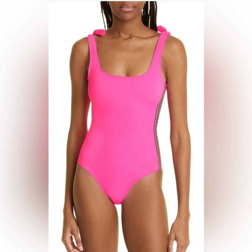Lemlem Lena Nageur Tie Shoulder One-Piece Swimsuit, XLarge, $250
